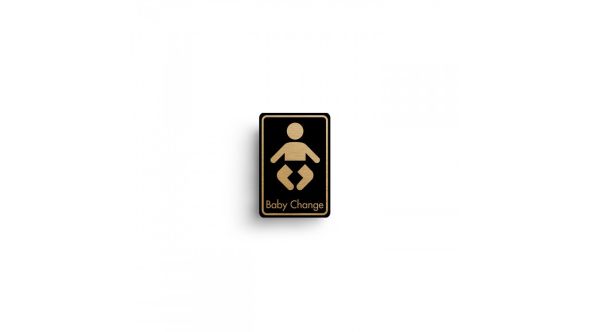 DM085 - Baby Change Symbol with Text Door Sign