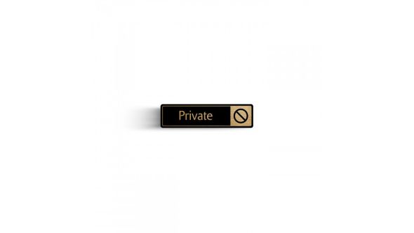 DM092 - Private with Symbol Door Sign