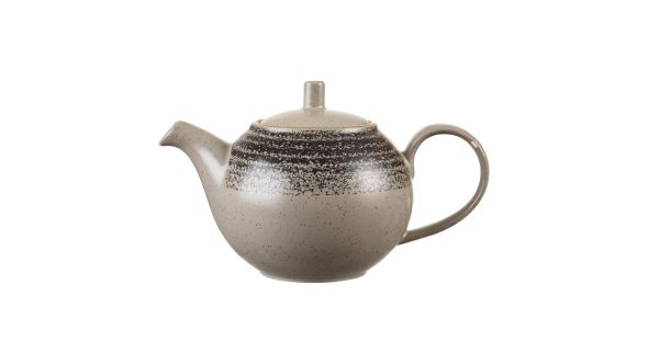 Churchill Studio Prints Homespun Charcoal Black Teapot 426ml (4 Pack) SPCBSB151