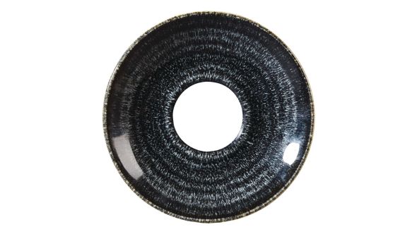 Churchill Studio Prints Homespun Charcoal Black Cappuccino Saucers 156mm (12 Pack) SPCBCSS 1