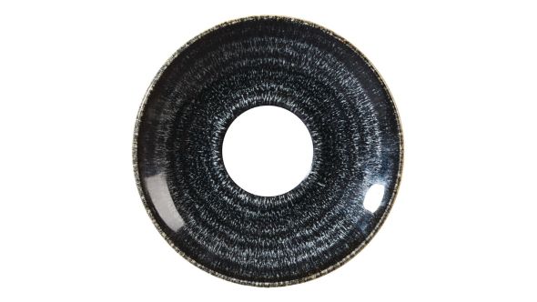 Churchill Studio Prints Homespun Charcoal Black Espresso Saucers 118mm (12 Pack) SPCBESS 1