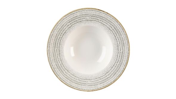 Churchill Studio Prints Homespun Stone Grey Wide Rim Bowls 280mm (12 Pack) SPSGVWBL1