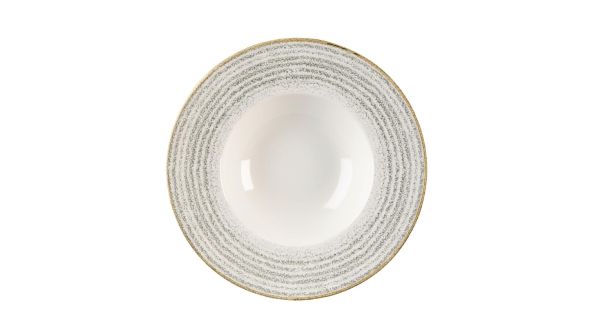 Churchill Studio Prints Homespun Stone Grey Wide Rim Bowls 240mm (12 Pack) SPSGVWBM1