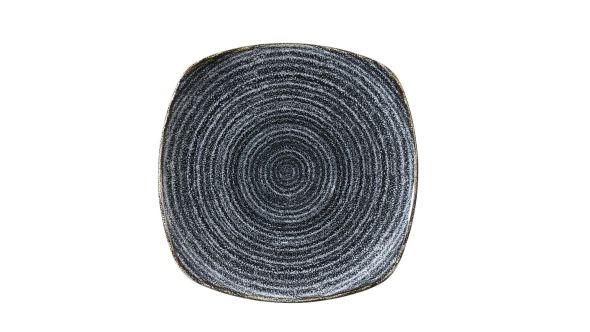 Churchill Studio Prints Homespun Charcoal Black Square Plates 252mm (12 Pack) SPCBSP111