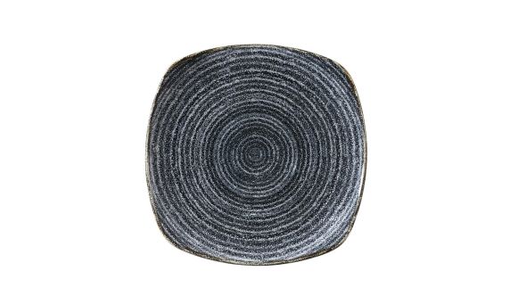 Churchill Studio Prints Homespun Charcoal Black Square Plates 215mm (12 Pack) SPCBSP9 1