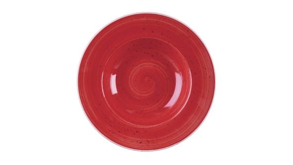 Churchill Stonecast Round Wide Rim Bowls Berry Red 280mm (12 Pack) SBRSVWBL1