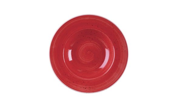 Churchill Stonecast Round Wide Rim Bowls Berry Red 240mm (12 Pack) SBRSVWBM1