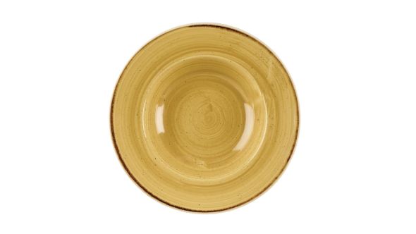 Churchill Stonecast Round Wide Rim Bowls Mustard Seed Yellow 280mm (12 Pack) SMSSVWBL1