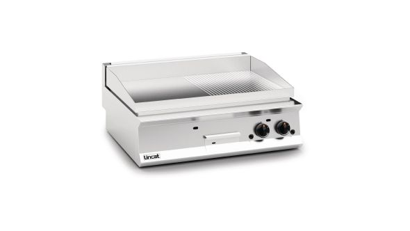 Lincat Opus 800 Half Ribbed Natural Gas Griddle OG8202/R/N