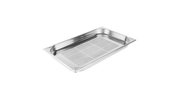 Vogue Stainless Steel Heavy Duty Perforated 1/1 Gastronorm Tray 40mm