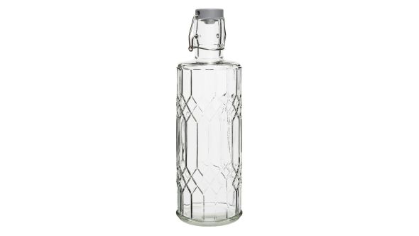 Olympia Geo Glasses Water Bottles with Stopper 1Ltr (6 Pack) GZ1127-1