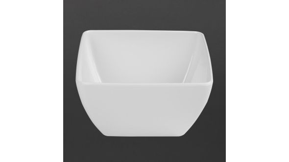 Olympia Kristallon Curved White Melamine Bowl 8" S-3572