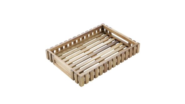 Olympia Acacia Wood Rectangular Storage Box 255x355mm ST09035AC