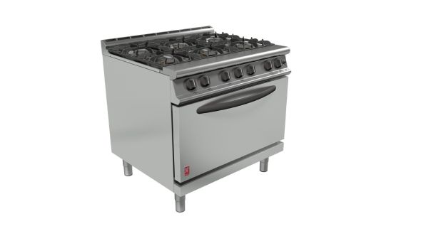 Falcon 6 Burner Dominator Plus Oven Range G3101D Propane Gas with Feet