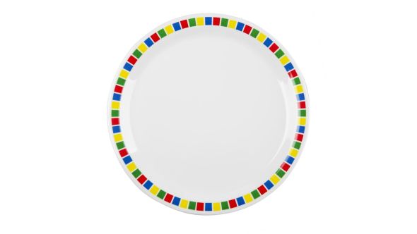 Olympia Kristallon Fairground Melamine Dinner Plates 230mm (12 Pack) S-3557