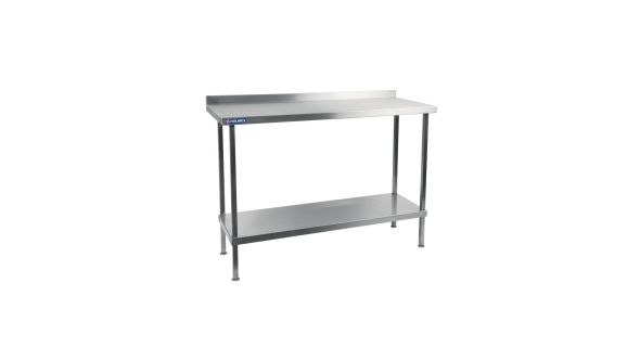 Vogue Stainless Steel Wall Table with Upstand 600mm