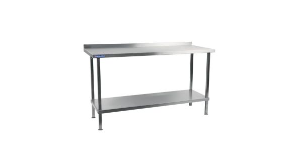 Vogue Stainless Wall Table with Upstand 1800mm