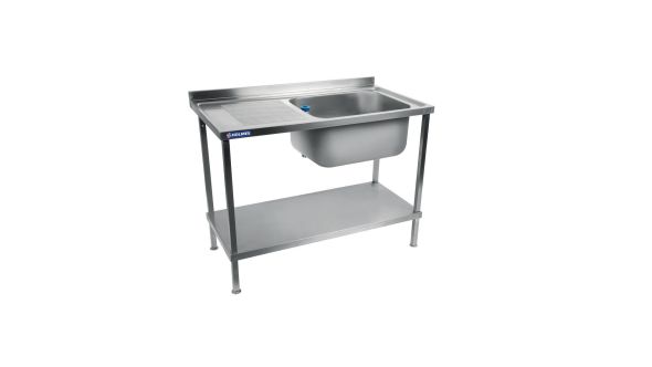 Vogue Fully Assembled Stainless Steel Sink Left Hand Drainer 1000mm