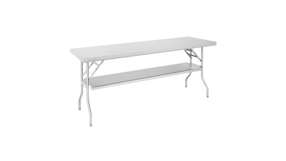 Vogue Stainless Steel Folding Work Table 1830x760x780mm