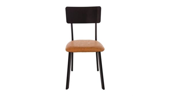 Bolero Metal & PU Side Chair Vintage Camel (4 Pack) DR300