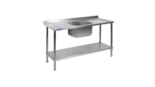 Vogue Stainless Steel Sink Double Drainer 1800mm