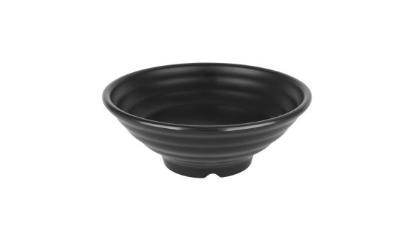 Olympia Kristallon Fusion Melamine Large Bowls Black 225mm (4 Pack) S-3581