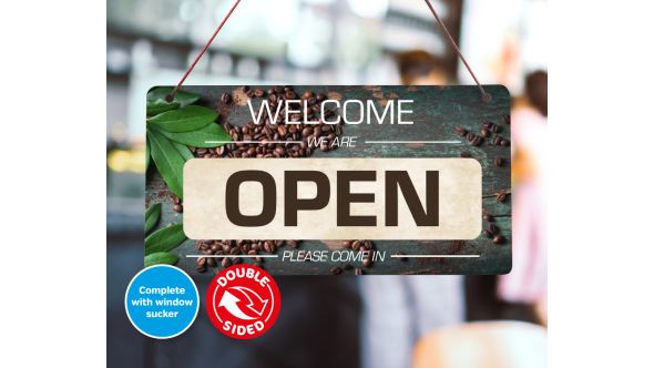 Modern Photo Open / Closed Sign