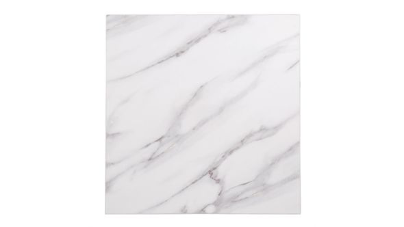 Bolero Bolero Pre-Drilled Square Table Top Marble Effect 600mm DT444