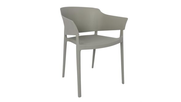 Bolero Bolero Lorenzo Cafe Chairs Medium Grey (2 Pack) DX970