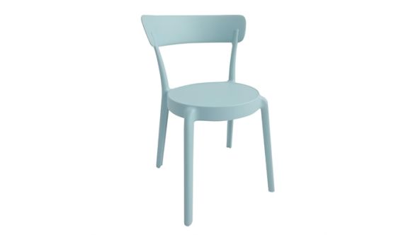Bolero Bolero Mila Café Chairs Icy Blue (2 Pack) DX973