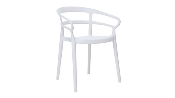 Bolero Bolero Mateo Café Chairs White (2 Pack) DX979
