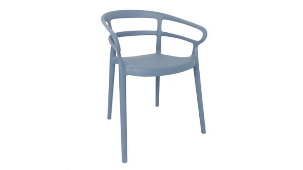 Bolero Bolero Mateo Café Chairs Slate Blue (2 Pack) DX980