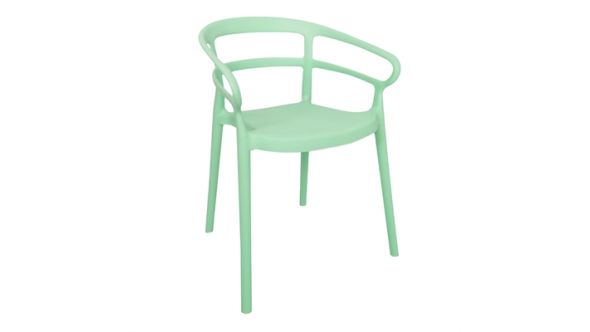 Bolero Bolero Mateo Café Chairs Mint Green (2 Pack) DX981