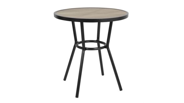 Bolero Bolero Marston Round Outdoor Table Black 700mm DX986