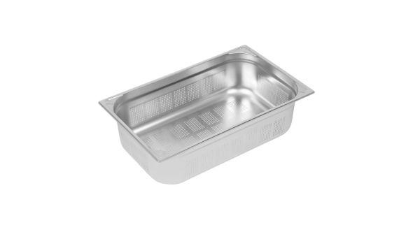 Vogue Heavy Duty Stainless Steel Perforated 1/1 Gastronorm Tray 150mm