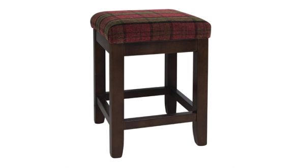 Bolero Bolero Dale Low Stools Claret Tartan (2 Pack) DY720
