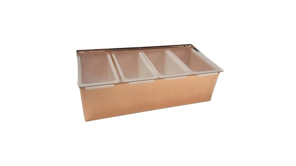 Beaumont 4 Part Stainless Steel Condiment Holder Copper Plated 3887