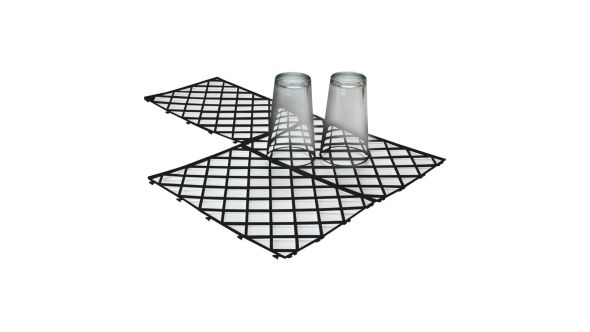 Beaumont Glass mats Black (Pack of 10) B14D