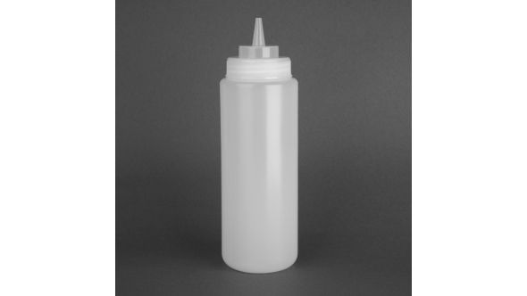 Vogue Clear Wide Neck Squeeze Sauce Bottle 32oz