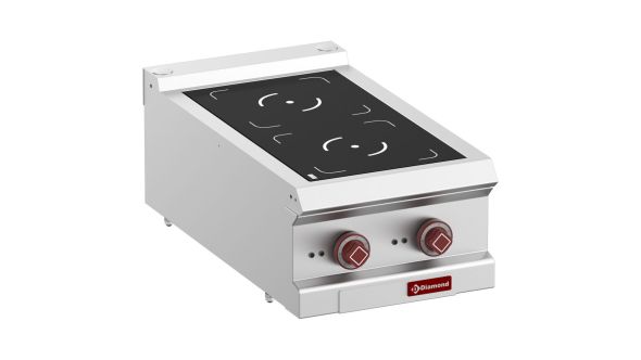 Diamond E7/2ID4T-N Vitroceramic Electric 2 Induction Hob Cooker, 7kW