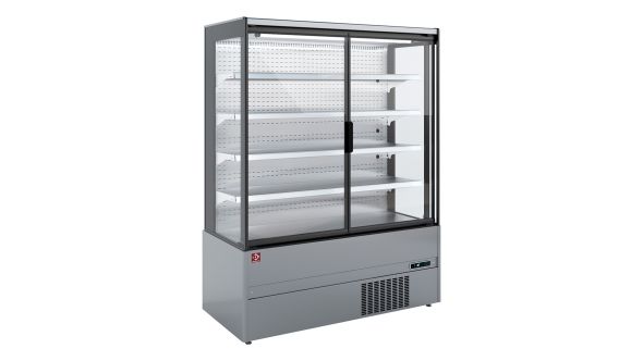 Diamond MML15-FX Stainless Steel Refrigerated Self Service Display w/ Swinging Doors