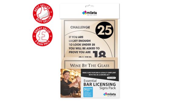 Essential Modern Bar Licensing Sign Pack - Gold