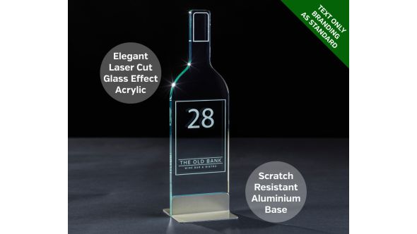 Emerald Wine Bottle Table Number - ER003