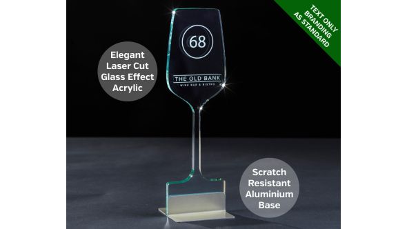 Emerald Wine Glass Table Number - ER004