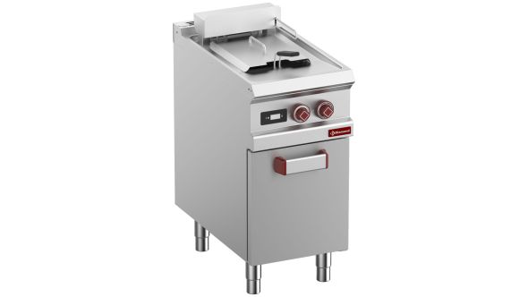 Diamond E7/F13A4-ND Single Basket Freestanding Electric Fryer on Neutral Closed Cupboard, 9kW