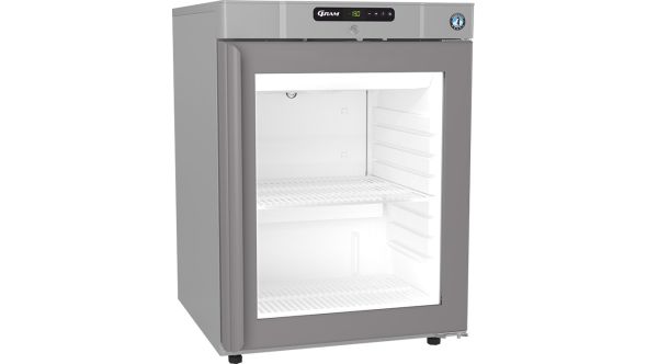 Hoshizaki Compact FG220 R-DR G U Glass Single Door Stainless Steel Undercounter Display Freezer, 123 Litres