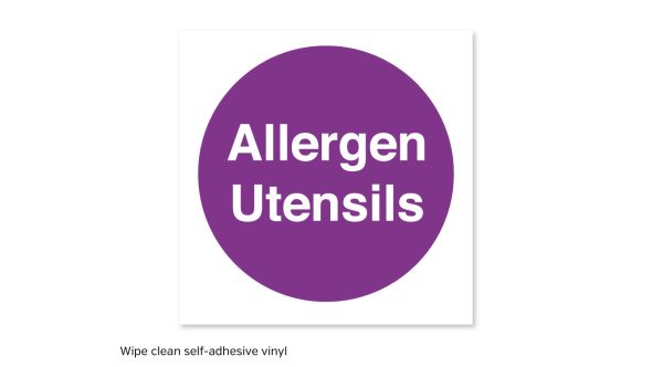 Allergen Utensils Sticker to Aid with Allergy Awareness & Food Preparation
