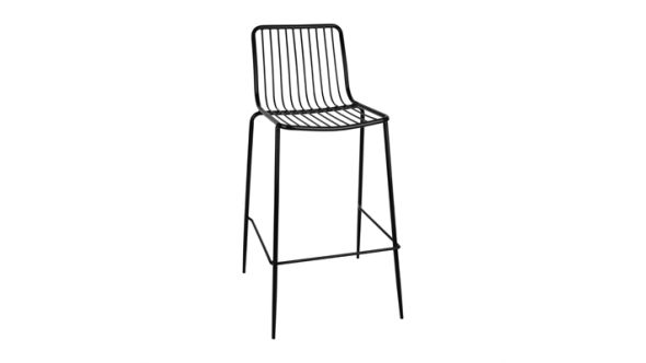 Bolero Bolero Steel Wire High Stools Black (4 Pack) FB875