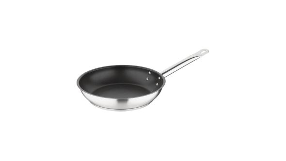 Vogue Stainless Steel Non-Stick Teflon Platinum Plus Frying Pan 24cm