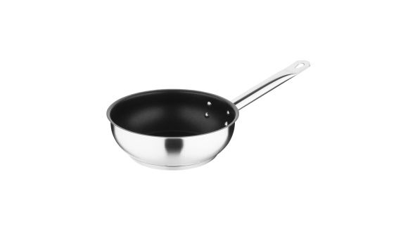 Vogue Stainless Steel Non-Stick Teflon Platinum Plus Sauté Pan 20cm
